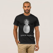 Ruimte Snack Zilver Ananas T-shirt (Voorkant volledig)