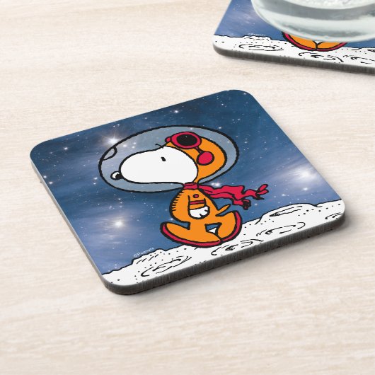 RUIMTE | Snoopy Astronaut Bier Onderzetter (Linkerzijde)