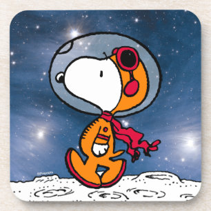 RUIMTE   Snoopy Astronaut Bier Onderzetter