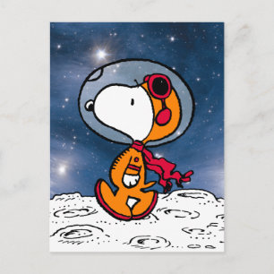 RUIMTE   Snoopy Astronaut Briefkaart
