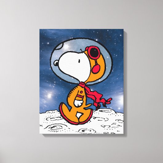 RUIMTE | Snoopy Astronaut Canvas Afdruk (Voorkant)