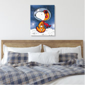 RUIMTE | Snoopy Astronaut Canvas Afdruk (Insitu (Slaapkamer))