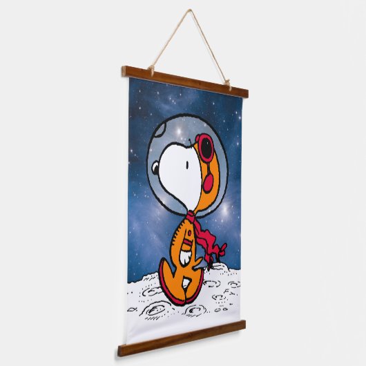 RUIMTE | Snoopy Astronaut Hangend Wandkleed (Gebogen)