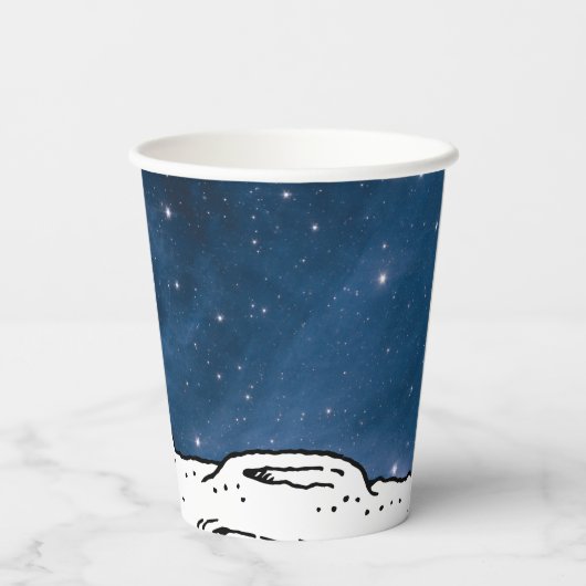 RUIMTE | Snoopy Astronaut Papieren Bekers (Achterkant)