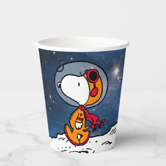 RUIMTE | Snoopy Astronaut Papieren Bekers (Voorkant)