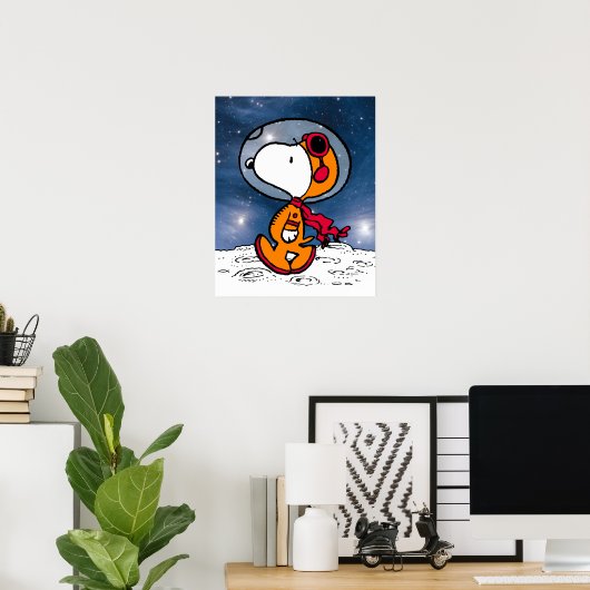 RUIMTE | Snoopy Astronaut Poster (Thuiskantoor)