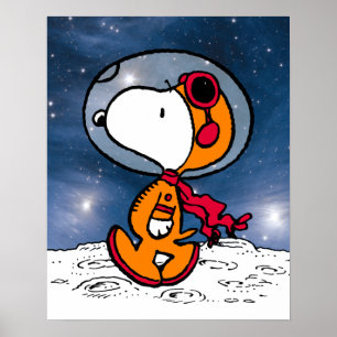 RUIMTE   Snoopy Astronaut Poster