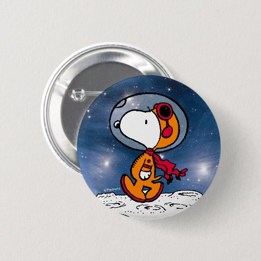RUIMTE | Snoopy Astronaut Ronde Button 5,7 Cm (Voorkant /achterkant)