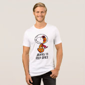 RUIMTE | Snoopy Astronaut Tri-Blend Shirt (Voorkant volledig)