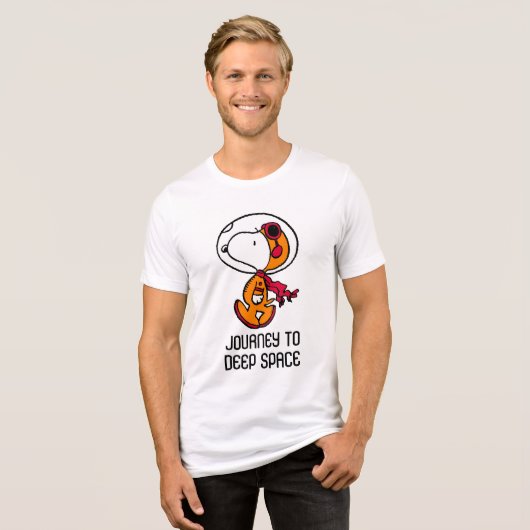 RUIMTE | Snoopy Astronaut Tri-Blend Shirt (Voorkant volledig)
