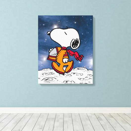 RUIMTE | Snoopy Canvas Afdruk (Insitu (Houten vloer))