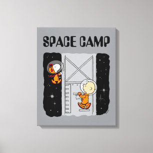 RUIMTE   Snoopy & Charlie Brown Canvas Afdruk
