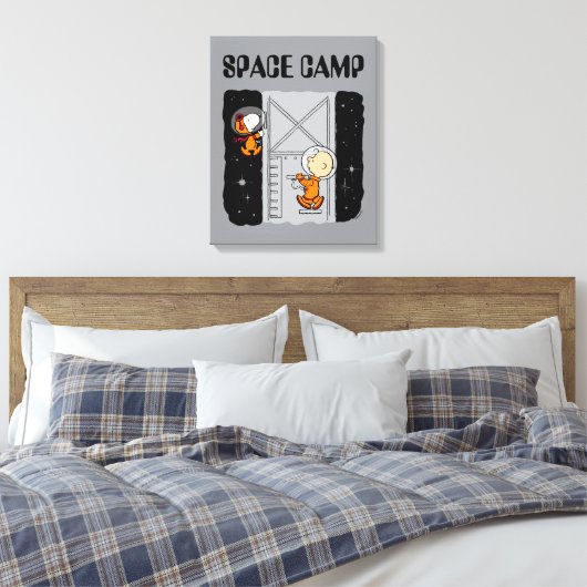 RUIMTE | Snoopy & Charlie Brown Canvas Afdruk (Insitu (Slaapkamer))