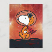 RUIMTE | Snoopy Geometric Moon Walk Briefkaart (Voorkant)