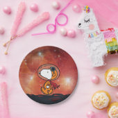 RUIMTE | Snoopy Geometric Moon Walk Papieren Bordje (Feest)
