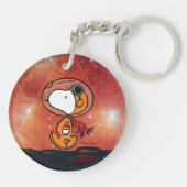 RUIMTE | Snoopy Geometric Moon Walk Sleutelhanger (Achterkant)