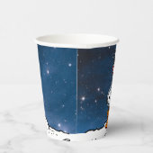 RUIMTE | Snoopy met vlagastronaut Papieren Bekers (Rechts)