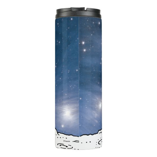 RUIMTE | Snoopy met vlagastronaut Thermosbeker (Achterkant)