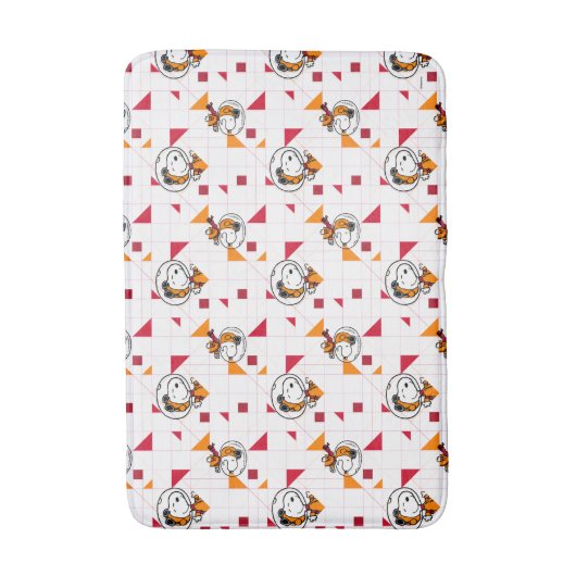 RUIMTE | Snoopy Space Suit White Pattern Badmat (Voorkant Verticaal)