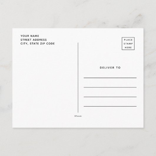 RUIMTE | Snoopy Space Suit White Pattern Briefkaart (Achterkant)