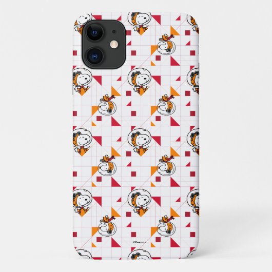 RUIMTE | Snoopy Space Suit White Pattern Case-Mate iPhone Case (Achterkant)