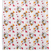RUIMTE | Snoopy Space Suit White Pattern Douchegordijn (Voorkant)