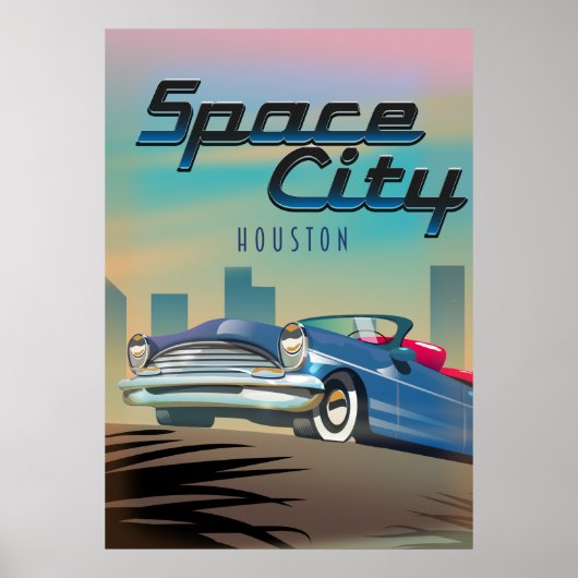 Ruimte Stad Houston Poster (Voorkant)