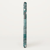 ruimte stad mono blauwgroen Case-Mate iPhone case (Achterkant / rechts)