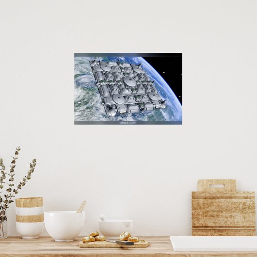 Ruimte Stad Poster (Keuken)