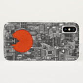 ruimte stad zon rood Case-Mate iPhone case (Achterkant (horizontaal))