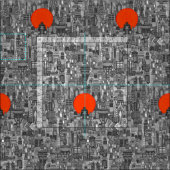 ruimte stad zon rood stof (Delen)