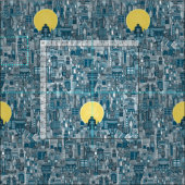 ruimte stad zonblauw stof (Delen)