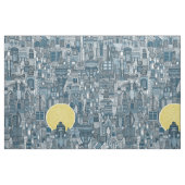 ruimte stad zonblauw stof (Fat Quarter)