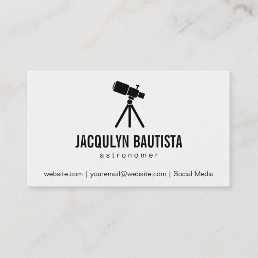 Ruimte | Stellar (telescoop II) Visitekaartje (Voorkant)