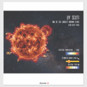 Ruimte Sterren Astronomie Grootste Ster Wetenschap Sticker