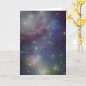 Ruimte, sterren, melkwegen en nebulas kaart (Gele Bloem)