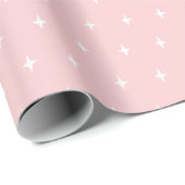 Ruimte sterren patroon in roze cadeaupapier (Rol Hoek)