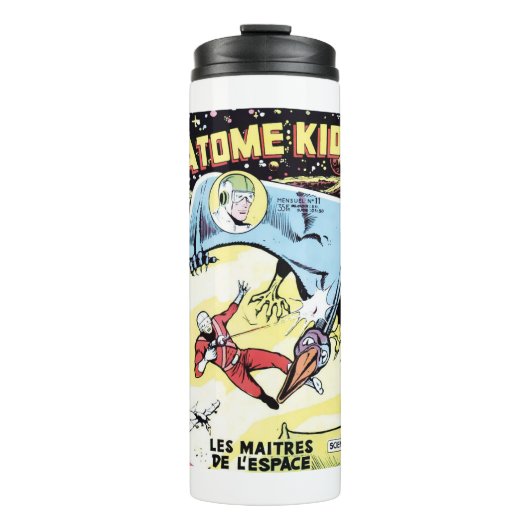 Ruimte - sterren - Scifi - Astronaut - Retro Frank Thermosbeker (Voorkant)