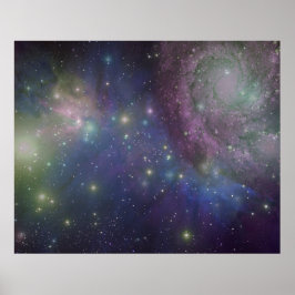 Ruimte, sterren, sterrenstelsels en nebula's poster