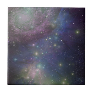 Ruimte, sterren, sterrenstelsels en nebula's tegeltje