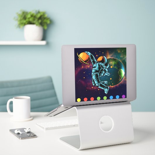 Ruimte Sticker (Laptop op bureau)