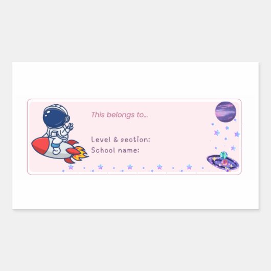 ruimte sticker (Voorkant)