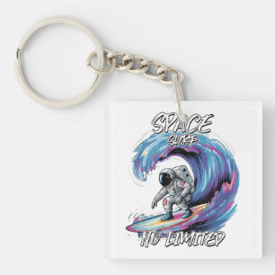 Ruimte surf geen beperkt shirt sleutelhanger