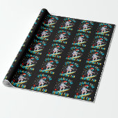 Ruimte Surf met Santa in Cosmic Adventure Design Cadeaupapier (Uitgerold)