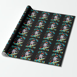 Ruimte Surf met Santa in Cosmic Adventure Design Cadeaupapier