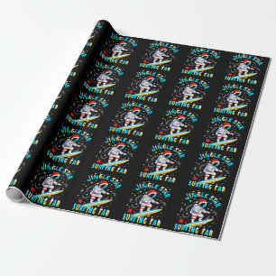 Ruimte Surf met Santa in Cosmic Adventure Design Cadeaupapier