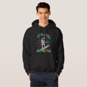Ruimte Surf met Santa in Cosmic Adventure Design Hoodie (Voorkant volledig)
