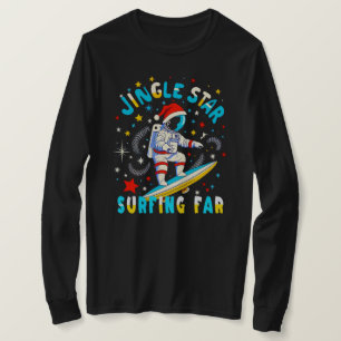 Ruimte Surf met Santa in Cosmic Adventure Design T-shirt
