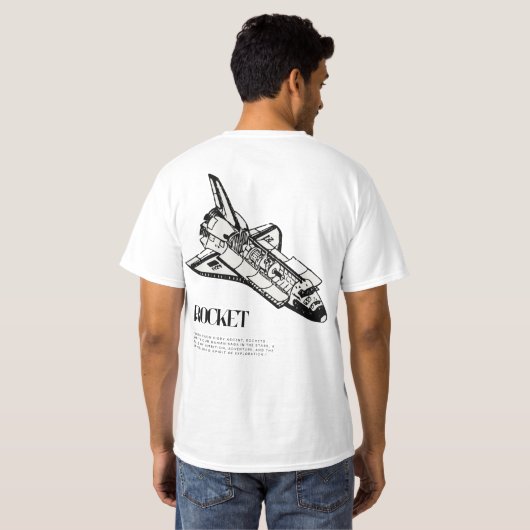 Ruimte-T-shirt T-shirt (Achterkant volledig)