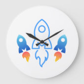 Ruimte thema wandklok (Voorkant)